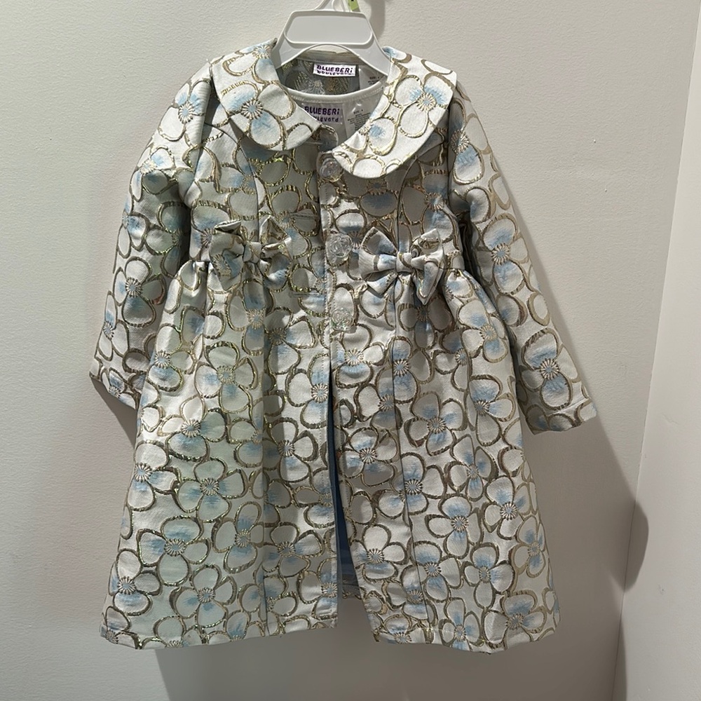 Elegant Kids Formal Dress with Floral Pattern